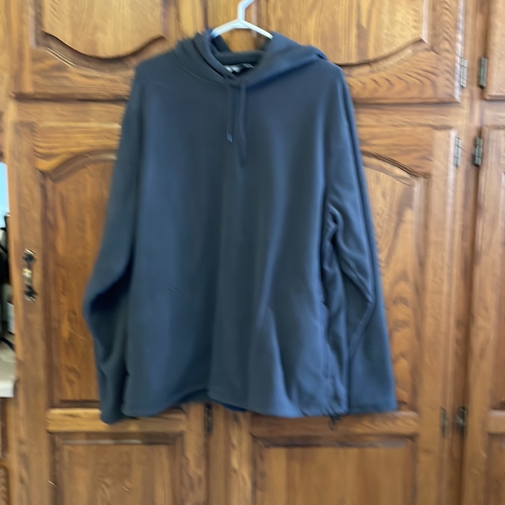 Men’s XL fleece pullover with hood, dark gray.  PURE NRG brand